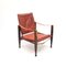 Cognac Leather Safari Chair by Kaare Klint for Ruud Rasmussen, 1960s, Image 4