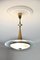 Italian Brass & Crystal Glass Ceiling Lamp from Fontana Arte, 1950s, Image 5