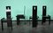 Italian High Back Lacquered Black Dining Chairs, 1970s, Set of 4, Image 7