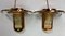 Lampade da parete Regency in ottone e vetro, set di 2, Immagine 7