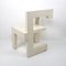 Modernist White Wooden Chair by Gerrit Rietveld 3