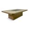 Travertine and Brass Coffee Table, 1970s 11