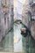 Paisaje veneciano, pintura de acuarela sobre papel, enmarcado, Imagen 6