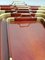 Vassoi Art Déco in mogano con maniglie in ottone, anni '20, set di 5, Immagine 10
