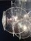 Lámpara de araña italiana de cristal de Murano con 36 discos iridiscentes, 1979, Imagen 9
