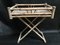 Tavolino da caffè pieghevole in bambù e vimini, anni '70, Immagine 2