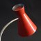 Vintage French Red Diabolo Cocotte Table or Wall Lamp with Swan Neck, 1950s 5