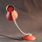 Vintage French Red Diabolo Cocotte Table or Wall Lamp with Swan Neck, 1950s 7