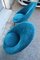 Sillas Stiletto italianas pequeñas de terciopelo azul y metal, años 50. Juego de 2, Imagen 4