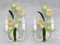 French Tôle Flower Wall Lights, 1960s, Set of 2 1