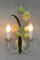 Französische Tôle Flower Wandlampen, 1960er, 2er Set 3