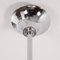Large Italian Chrome Chandelier and Opal White Glass with 3 Lights, 1970s, Image 10