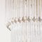 Large Italian Gold Frame and Transparent Murano Glass Pendants Chandelier, 1970s 12