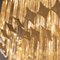 Large Italian Gold Frame and Transparent Murano Glass Pendants Chandelier, 1970s 13