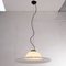 Grande Lampe à Suspension en Verre de Murano Blanc avec Motif Phénicien 6