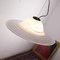 Lámpara de suspensión italiana grande de cristal de Murano blanco con diseño de ondas fenicias, Imagen 7