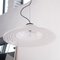 Grande Lampe à Suspension en Verre de Murano Blanc avec Motif Phénicien 3