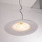 Large Italian Suspension Lamp in White Murano Glass with Phoenician Wave Design 4