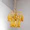 Hollywood Regency Italian Mid-Century Brass with Large Bohemia Crystals Amber Lamp 4