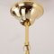 Hollywood Regency Italian Mid-Century Brass with Large Bohemia Crystals Amber Lamp 5