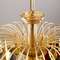 Hollywood Regency Italian Mid-Century Brass with Large Bohemia Crystals Amber Lamp 7