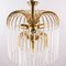 Hollywood Regency Italian Mid-Century Brass Lamp with Blown Murano Glass Straws 5