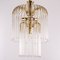 Hollywood Regency Italienische Mid-Century Messing Lampe mit Mundgeblasenen Murano Glas Strohhalmen 2