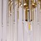 Hollywood Regency Italienische Mid-Century Messing Lampe mit Mundgeblasenen Murano Glas Strohhalmen 8