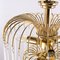 Hollywood Regency Italian Mid-Century Brass Lamp with Blown Murano Glass Straws 6