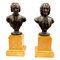 Antique French Grand Tour Bust Sculptures in Bronze, Set of 2, Image 1
