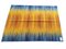 Handmade Striped Blue and Yellow Kilim Rug, Image 1