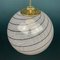 Vintage Italian Swirled Pendant Lamp in Murano Glass, 1970s 5