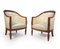 Art Deco French Armchairs in Carved Pear-Wood, Set of 2 1