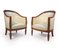 Art Deco French Armchairs in Carved Pear-Wood, Set of 2, Image 1