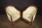 Französische Art Deco Armlehnstühle aus geschnitztem Birnbaumholz, 2er Set 10