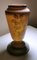 Französische Liberty Stil Vase aus grauem Opalglas mit handbemalten Blumen 14
