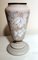 Französische Liberty Stil Vase aus grauem Opalglas mit handbemalten Blumen 3