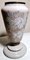 Vase Style Liberty en Verre Opalin Gris avec Fleurs Peintes à la Main, France 4