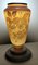 Vase Style Liberty en Verre Opalin Gris avec Fleurs Peintes à la Main, France 15