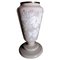 Liberty Style French Grey Opaline Glass Vase with Hand Painted Flowers, Image 1