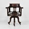 Antique Victorian Swivel Desk Chair in Mahogany, 1890, Image 1