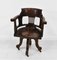 Antique Victorian Swivel Desk Chair in Mahogany, 1890, Image 3