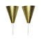 Scandinavian Modern Brass Wall Sconces from IKEA, 1960s, Set of 2, Image 1