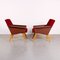 Mid-Century Lounge Chairs in Leatherette, Set of 2 3