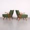 Mid-Century Oak & Upholstery Armchairs, Set of 2 2