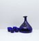 Decanter e bicchieri blu cobalto di Ole Winther per Holmegaard Glasswork, 1962, set di 5, Immagine 10