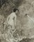 Aime Morot, Study of Woman Bathing Nude, 1900s, Signed Engraving 1