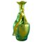 Jugendstil Zsolnay Vase aus glasierter Keramik mit Sitzender Frau 1