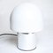 Lámpara de mesa Mushroom plateada y blanca de Dijksta Lampen, años 70, Imagen 4