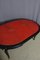 Round Red Leather Top Table with Extension 3